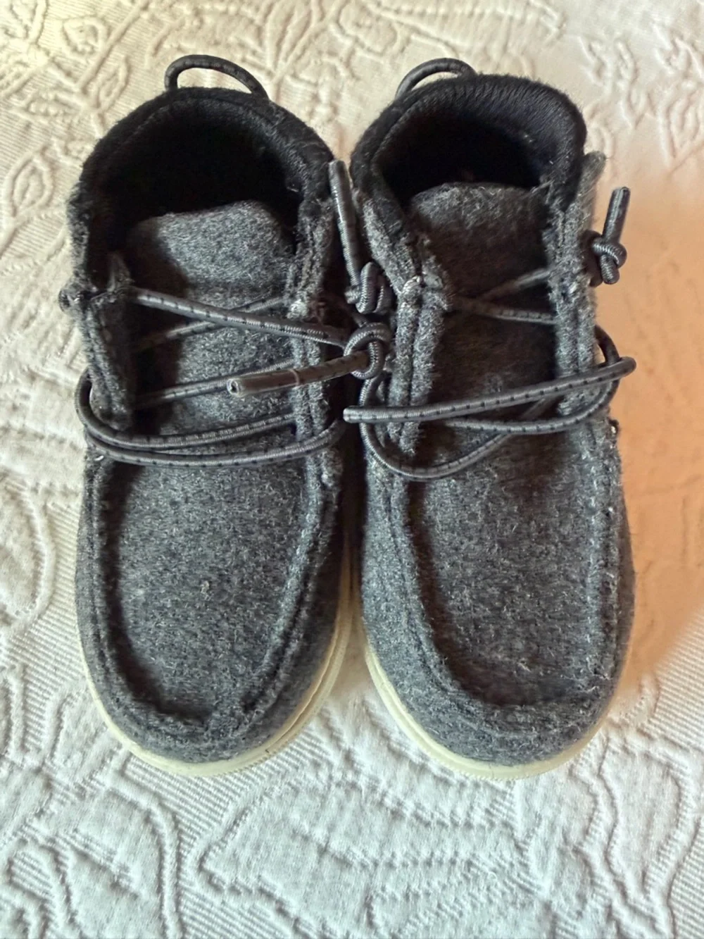 Max & Jake size 6 Gray Wool Moccasin-Style boots toddler